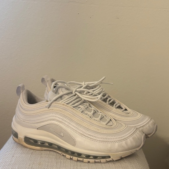 Nike Other - Nike Air Max 97 Triple white Size 7Y